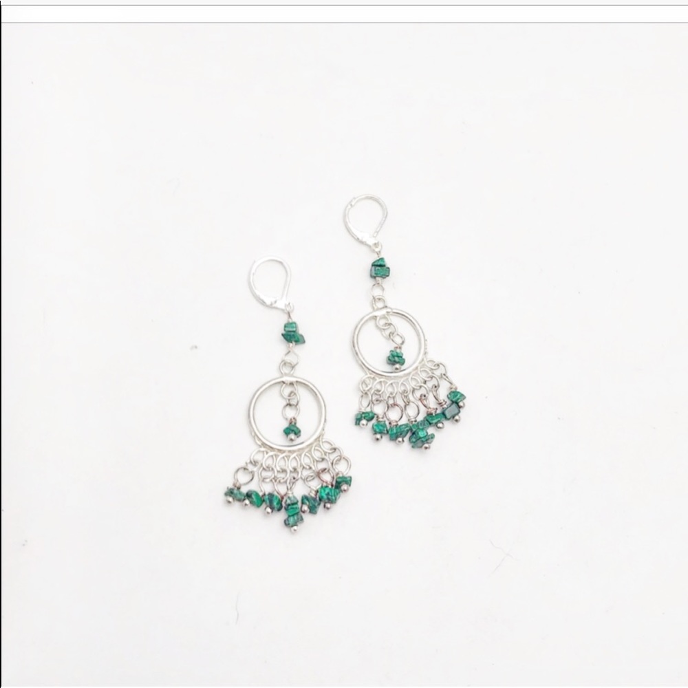 ARTISAN GREEN GEMSTONE EARRINGS